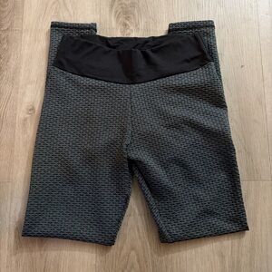 Black and Gray homeycomb workout pants
